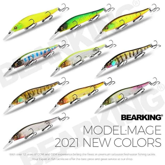 Bearking BK-D-M1 Jerkbait 14Gr in various colors, showcasing precise craftsmanship and performance.