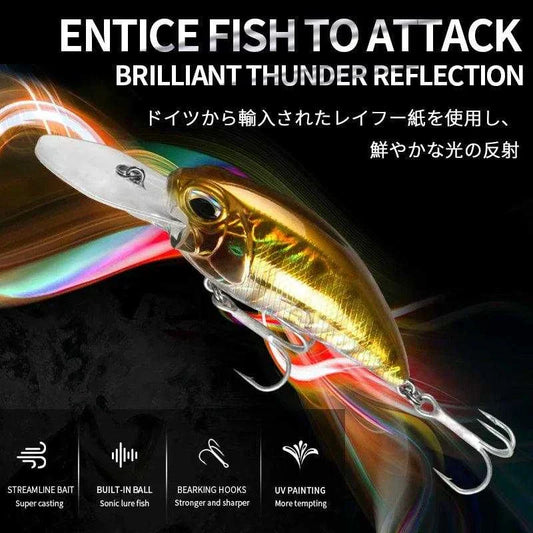 Bearking BK-SI-O60 Crankbait 65mm 16g with brilliant thunder reflection and advanced fishing features.