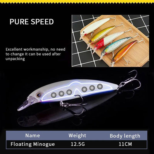Tungsten Floating Minigue Ball System Minnow Wobbler 12.5g - 11 cm