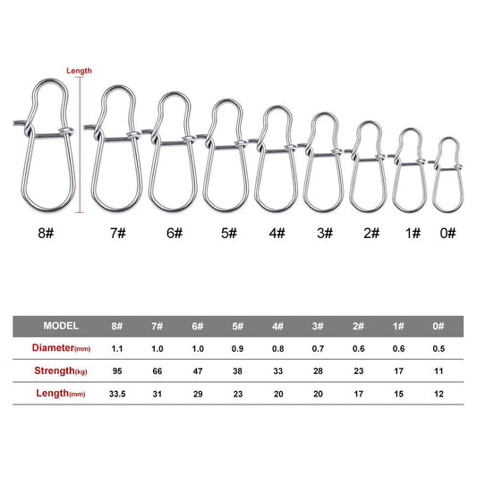 Proberos 30 pcs NiceFastlock Snap 12mm-33.5mm 0#-8#