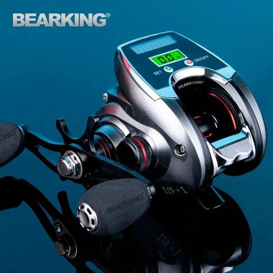 Bearking SX digital counter baitcast reel with smart design and precise casting features.