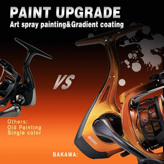 Bakawa PROXPE Max Drag 15kg Metal Wire Throwing Ring Spinning Reel