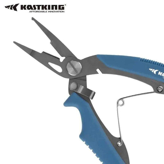 KastKing Fishing Pliers with durable stainless steel construction and rubber grip.