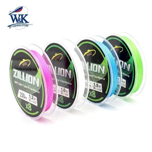 X8 braided PE lines, 150m, double color super powered fishing line.
