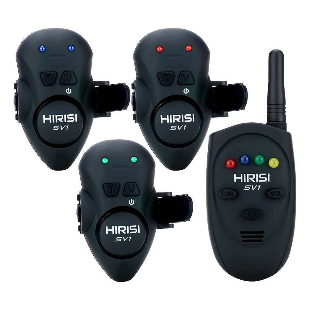 HIRISI SV1 Carp Fishing Bite Alarm Set And 100M Range Receptor: Wireless Indicator