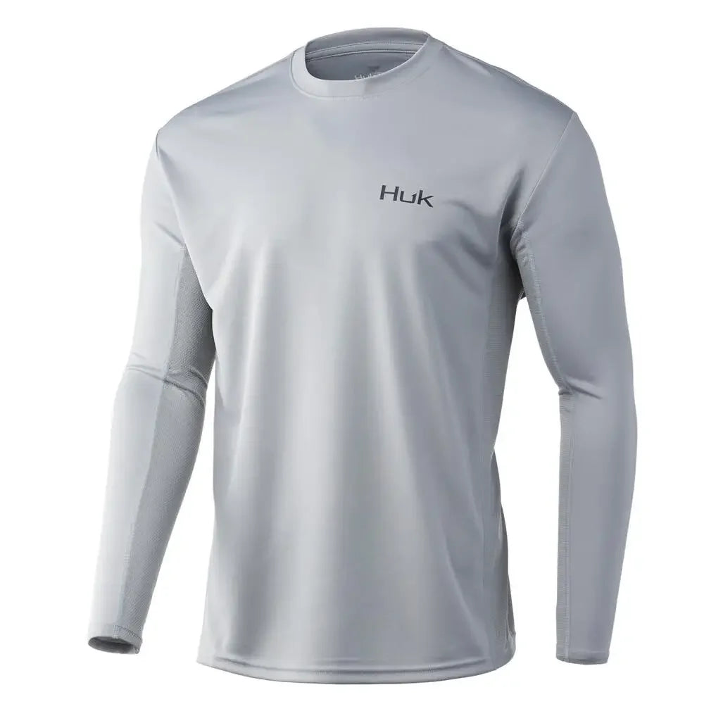 Huk Fishing Shirt: Long Sleeve Camouflage UV Protection for Summer Anglers