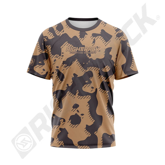 Nueva camiseta de pesca de manga corta con el logo de RightTrack: Comodidad versátil para tu vida activa