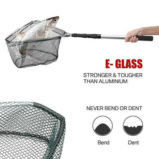 NFH Telescopic Fishing Net: Collapsible and Portable for Fish Landing - Nex Fisher Hub