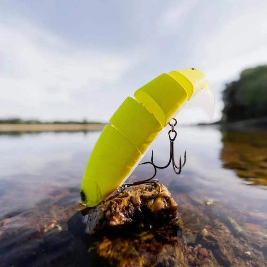 TSUYOKI Balam Swimbait Floating/Sinking 245mm for freshwater predators, lifelike action, jointed yellow design.