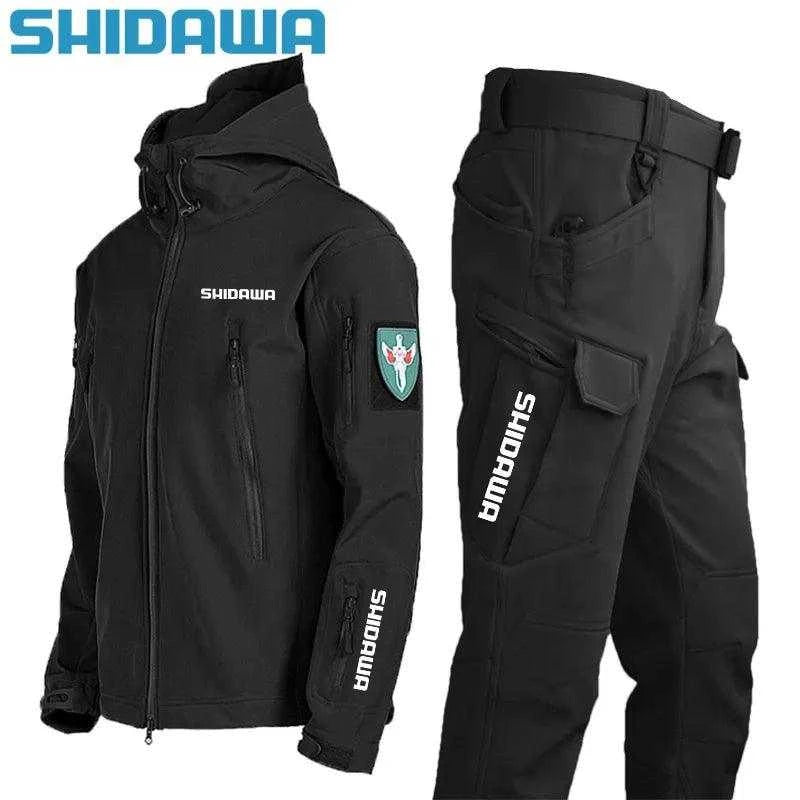 Shidawa Autumn Winter Men's Waterproof Warm Fishing Set Windproof
