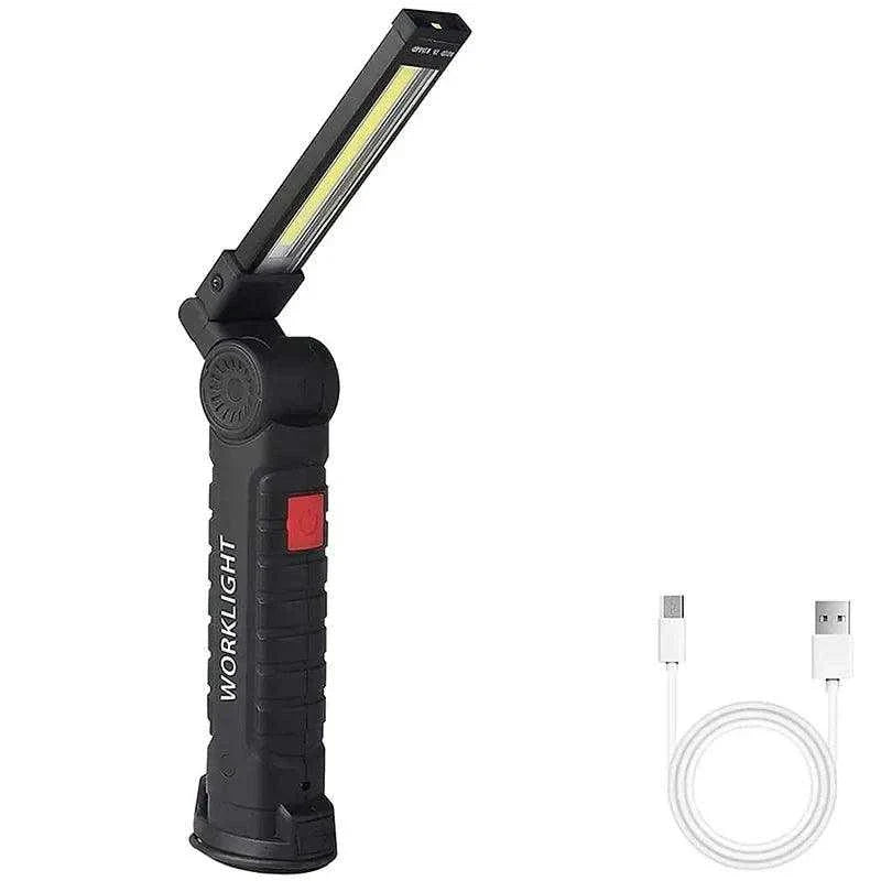 Eoopee LED Work Light with USB cable, multifunctional and durable for outdoor adventures.