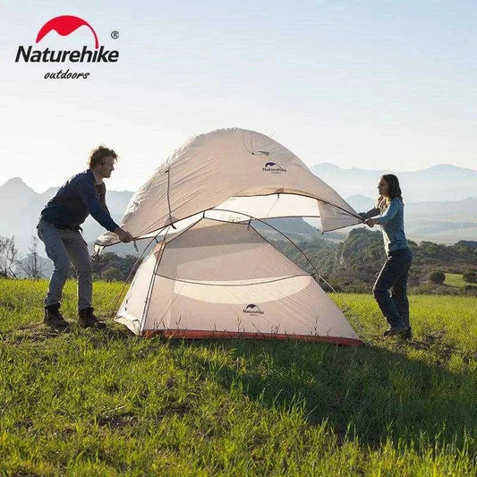 Naturehike Cloud Up all-season ultralight tent setup outdoors.