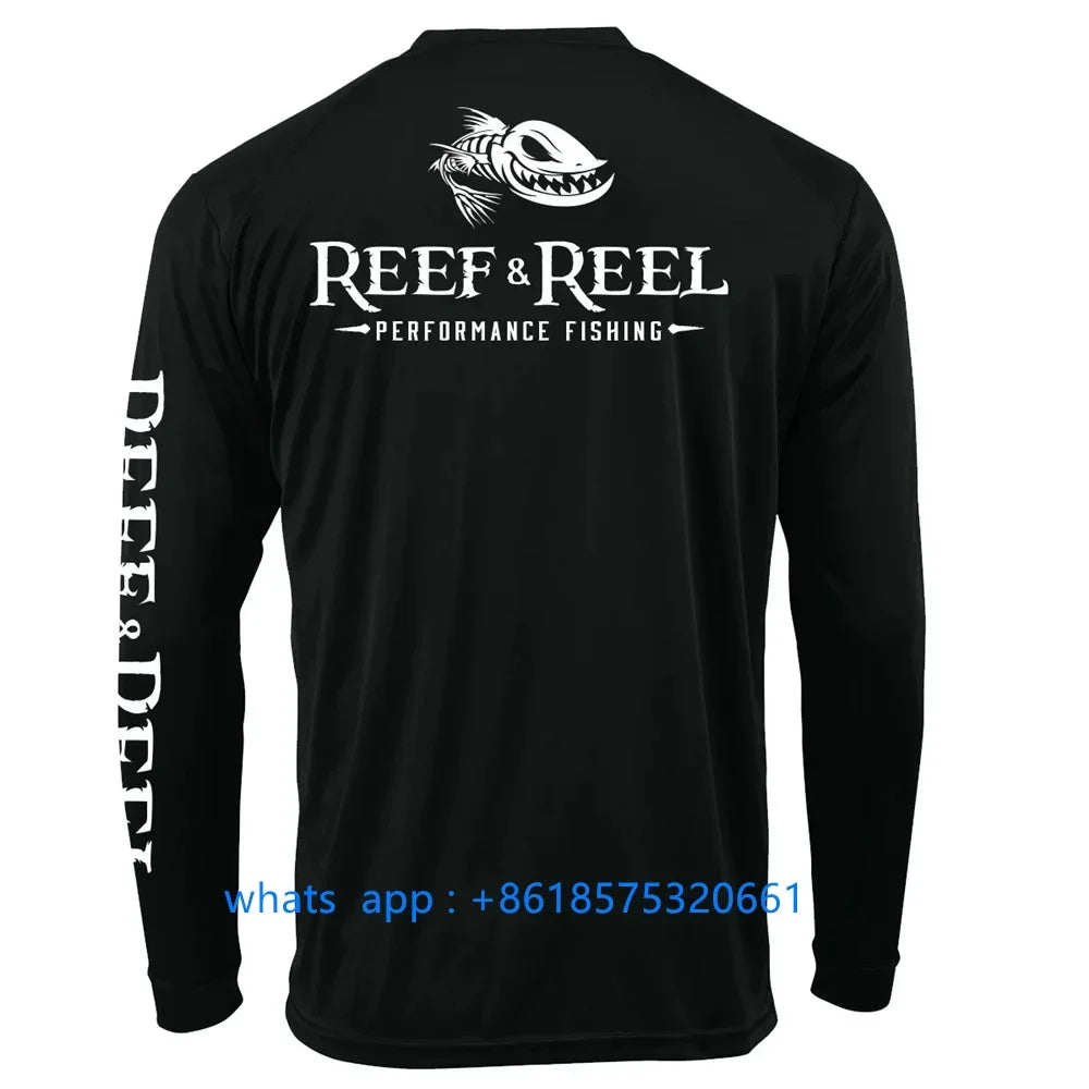 Reef&reel Men's Long Sleeve Fishing Performance Shirt: Sun Protection & Breathable Comfort