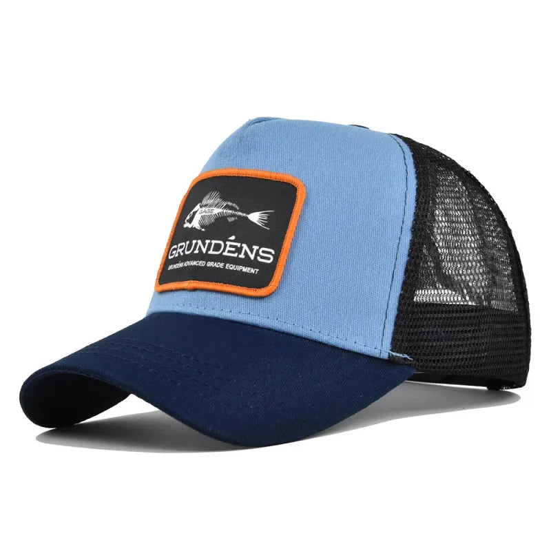 Grundens Spring/Summer Breathable Mesh Trucker Hat with Fish Patch