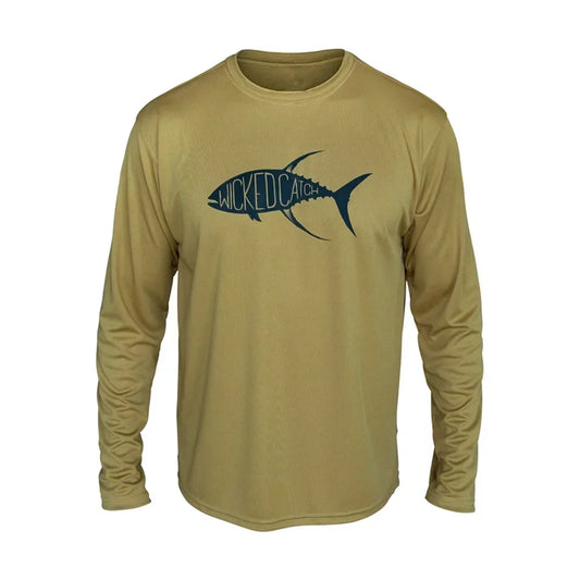 Camiseta de manga larga para hombre con protección UV para la temporada de pesca: UPF 50+ para pescadores.