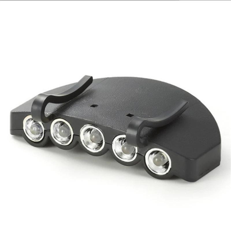 Linterna frontal MOONBIFFY de 5 LED para pesca nocturna