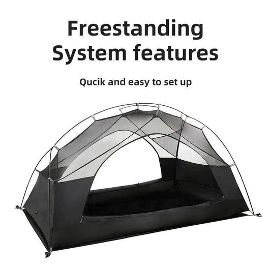 PACOONE Ultralight 20D Nylon Camping Tent with freestanding system features, quick and easy setup.