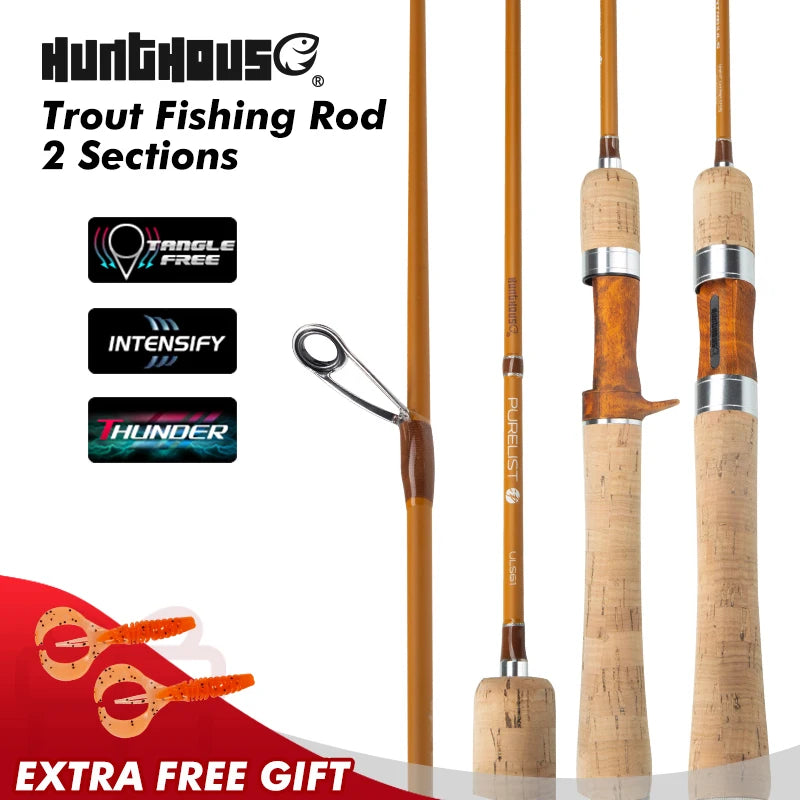 Hunthouse UL Trout Fishing Rod Spinning Casting Ultra Light Lure 2 – Nex Fisher Hub