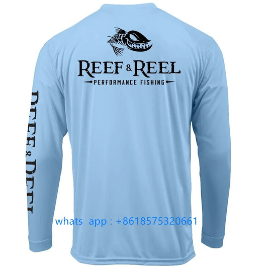 Reef&reel Men's Long Sleeve Fishing Performance Shirt: Sun Protection & Breathable Comfort