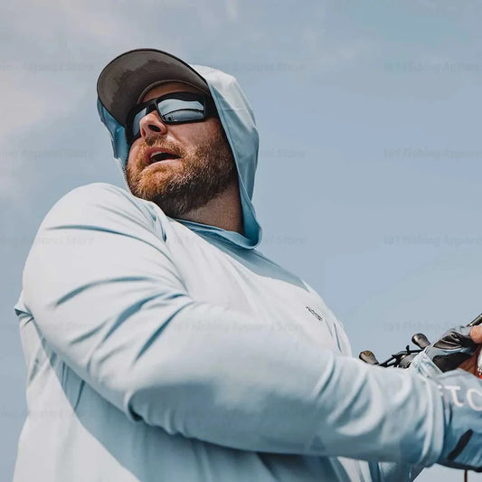 Pelagic Men's Hooded Fishing Shirt: Ultimate Sun Protection and Comfort All Day Long