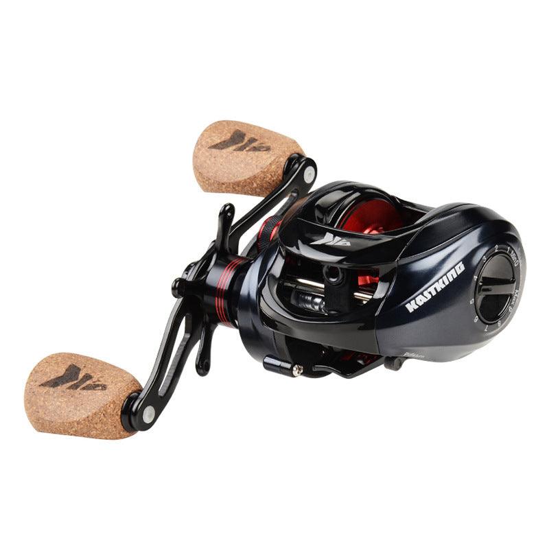 Kastking fishing line wheel double brake, black, 11+1 bearings, 6.3:1 speed ratio.