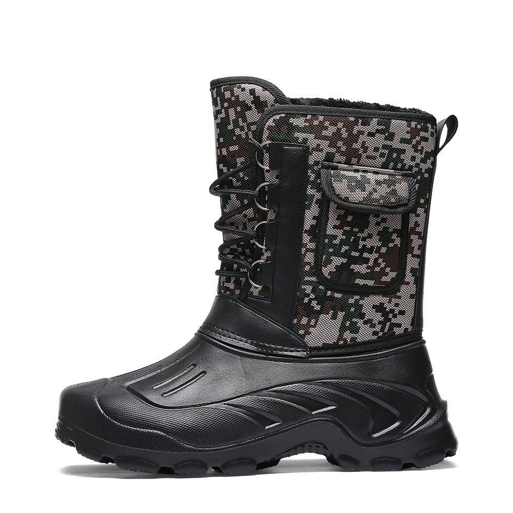 Warm Camouflage Fishing Shoes: Rugged Style, Waterproof Protection