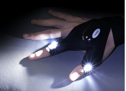 Luminous Fishing Gloves - Hands-Free Light, On/Off Switch, ReplaceableNex Fisher Hub