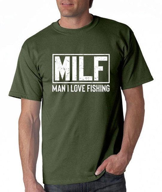 MILF - Man I Love Fishing New Mens Fishing T-Shirt