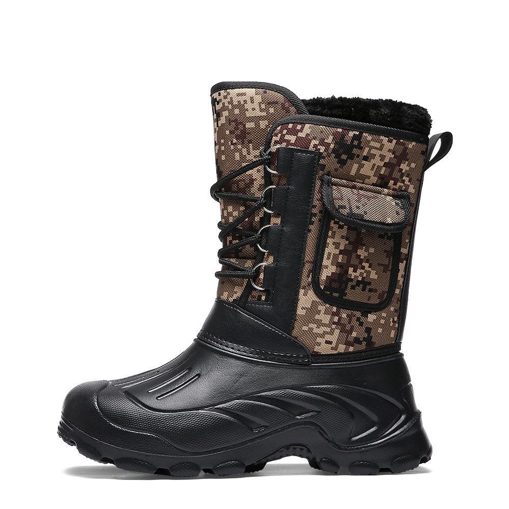 Warm Camouflage Fishing Shoes: Rugged Style, Waterproof Protection