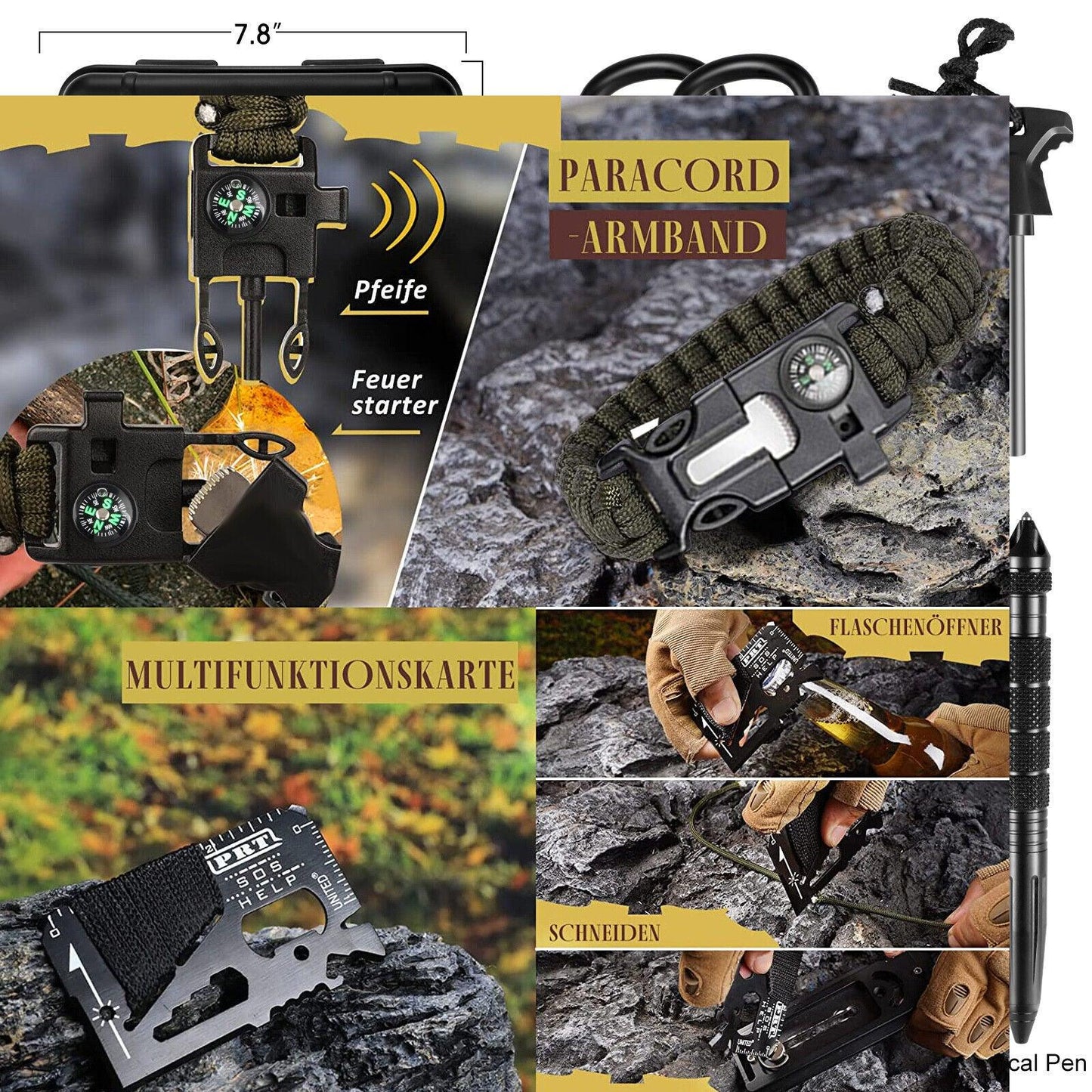 Essential 12-in-1 Fishing and Hicking Survival Kit: Your Ultimate Outdoor Tool Kit