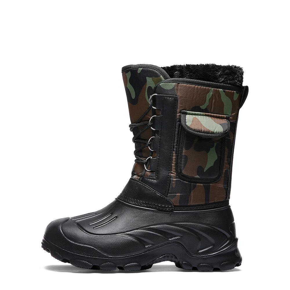 Warm Camouflage Fishing Shoes: Rugged Style, Waterproof Protection