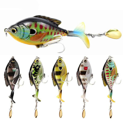 Tractor lure fishing lure, 9.5 cm, ABS plastic, with three hooks.