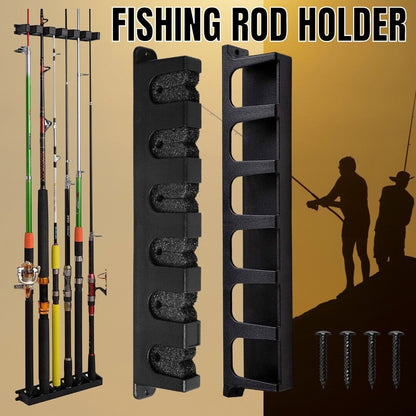 Fishing Rod Rack Vertical Holder For 6 Rods