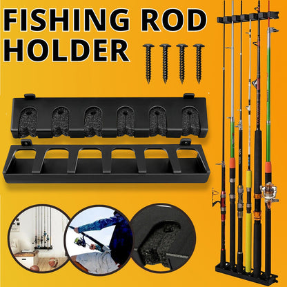 Fishing Rod Rack Vertical Holder For 6 Rods