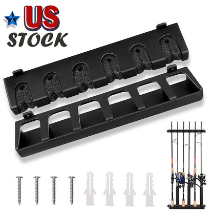 Fishing Rod Rack Vertical Holder For 6 Rods