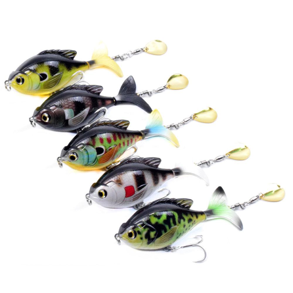 Bionic fishing lures made of ABS plastic with three hooks, 9.5 cm size.