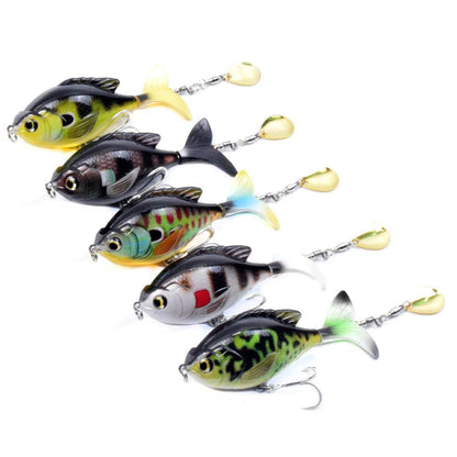 Bionic fishing lures made of ABS plastic with three hooks, 9.5 cm size.