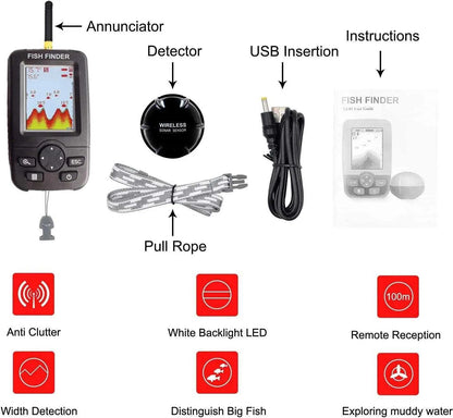 Fish Finder 100M Wireless Sonar-Sensor - Nex Fisher Hub