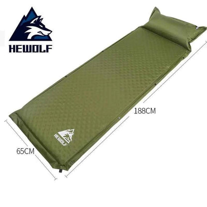 HEWOLF 2+1 spliced outdoor thick 5cm automatic inflatable cushion pad outdoor tent camping mats bed mattress 2 colors - Nex Fisher Hub