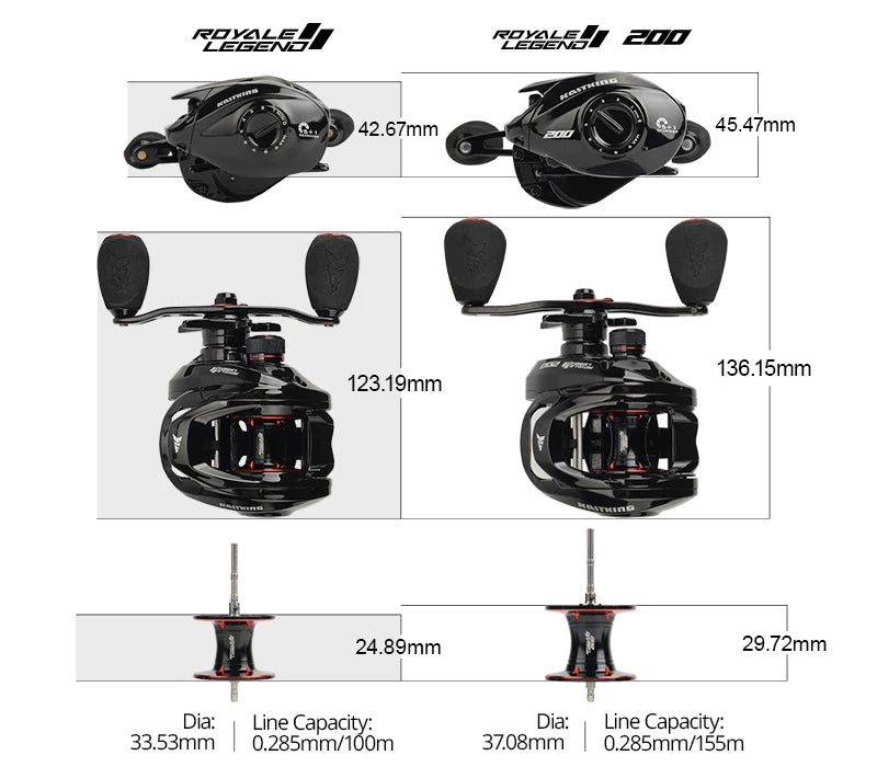KastKing Royale Legend II & GT Baitcasting Reel 7.2:1 5.4:1 Gear Ratio Reel  Freshwater Aluminum Spool 8 KG Drag Fishing Coil Nex Fisher Hub