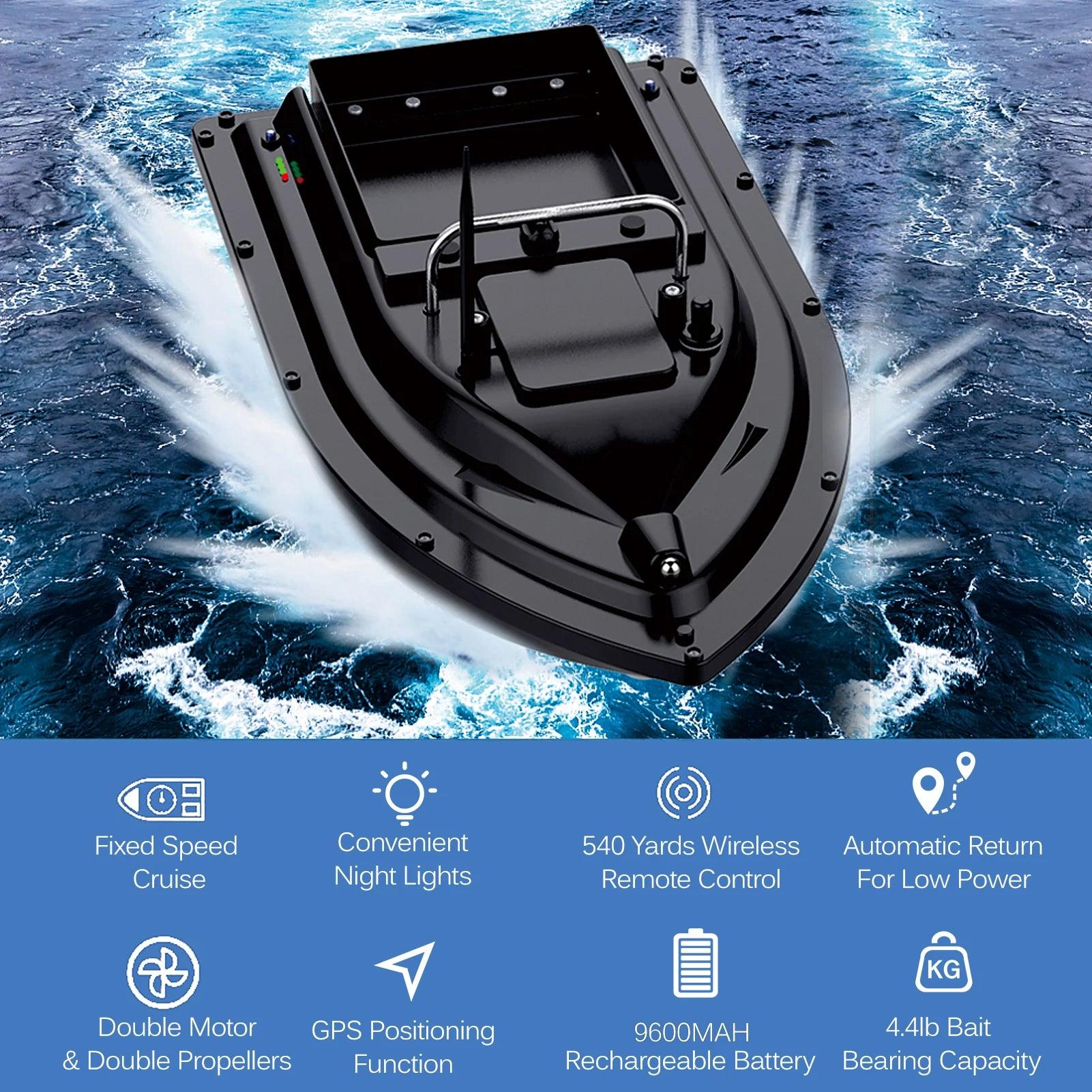 GPS Wireless Remote Control Fishing Bait Boat Fishing Feeder Fish Finder Device Remote Range Device Fishing Feeder - Nex Fisher Hub