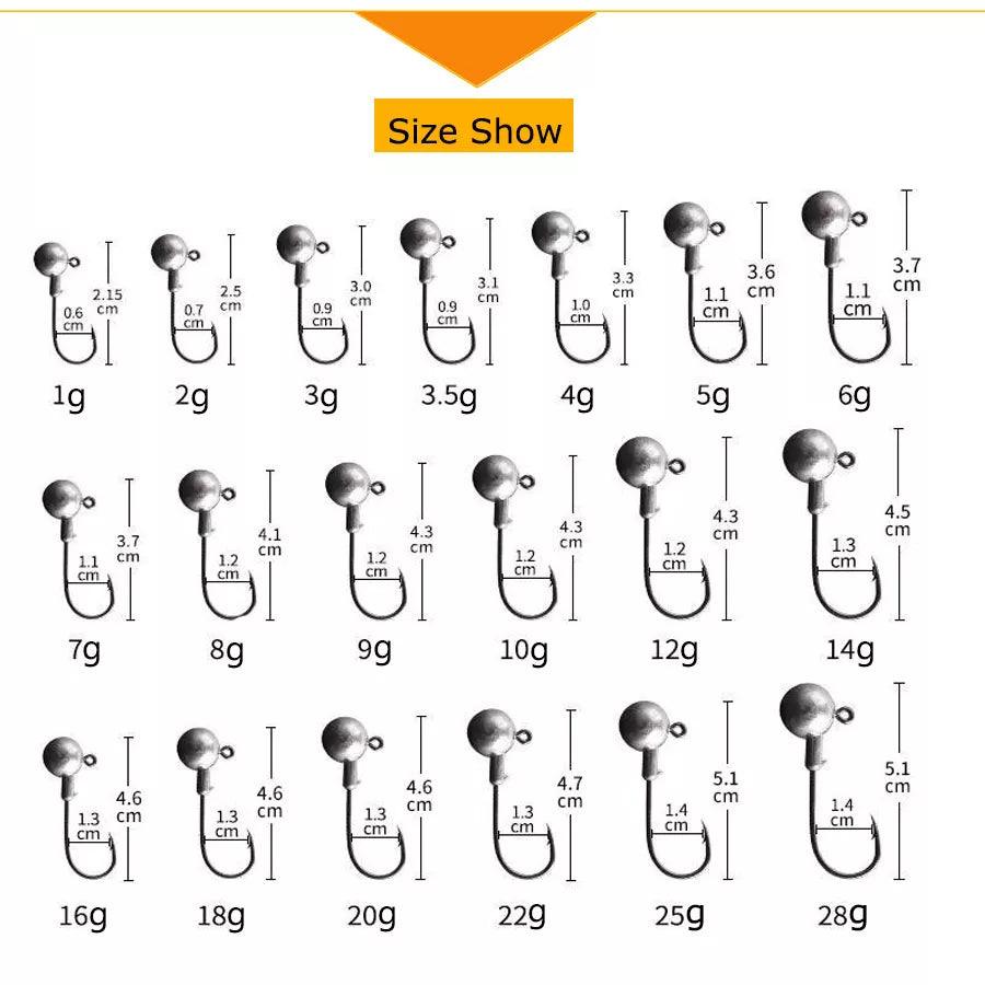 JYJ Jig Heads (Multiple Weights)