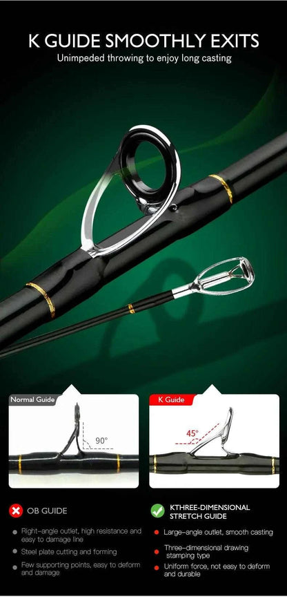 CEMREO MACAN Spinning Carbon Rod (1.8m / 2.4m) - Nex Fisher Hub