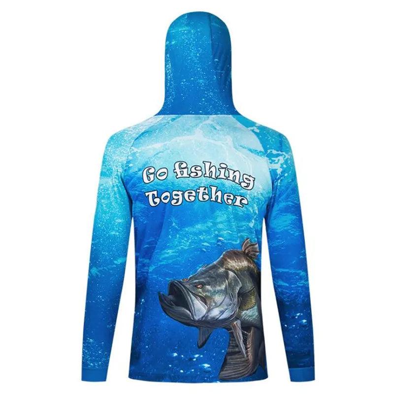 2021 Popular  Men's Fishing Jerseys With Zippered  Hooded Fishing Clothing  Colorful Quick-drying  Sun Protective Fishing Shirts - Nex Fisher Hub