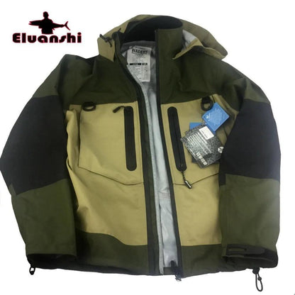 ELUANSHI Waterproof Breathable Fly Fishing Clothes Wader Jacket Wading clothing apparel - Nex Fisher Hub