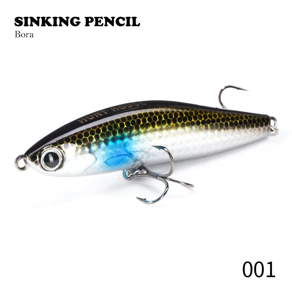 Hunthouse Sinking Lipless Pencil Fishing Lure 70mm/13.5g 95mm/24g Honey Trap