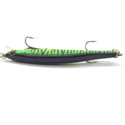 wLure 5.3g 8.3cm Slim Minnow Lure Very Tight Wobble Slow Sinking 2 #6 Treble Hooks Epoxy Coating Fishing Lure M662