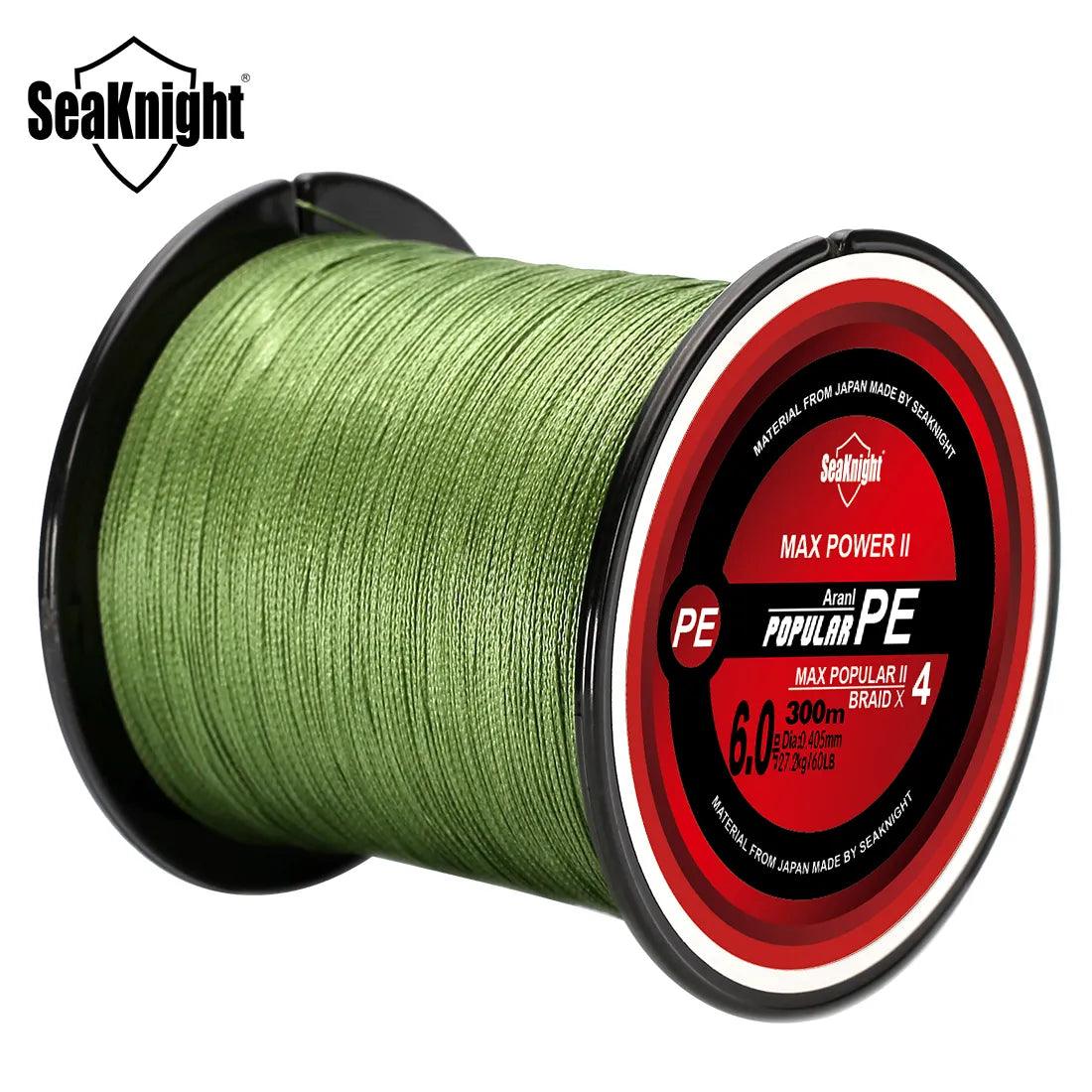 SeaKnight Brand TriPoseidon Series 4 Strands 300M PE Braided Fishing Line 8-60LB Multifilament Fishing Line Smooth Carp Fishing - Nex Fisher Hub