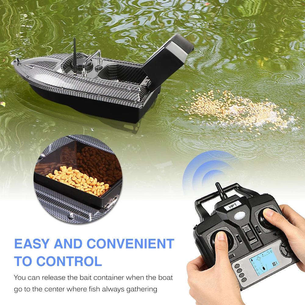 GPS Fixed Speed Cruise Remote Control Fishing Finder Boat  with Single Bait Containers Automatic Bait Boat with Remote Control - Nex Fisher Hub