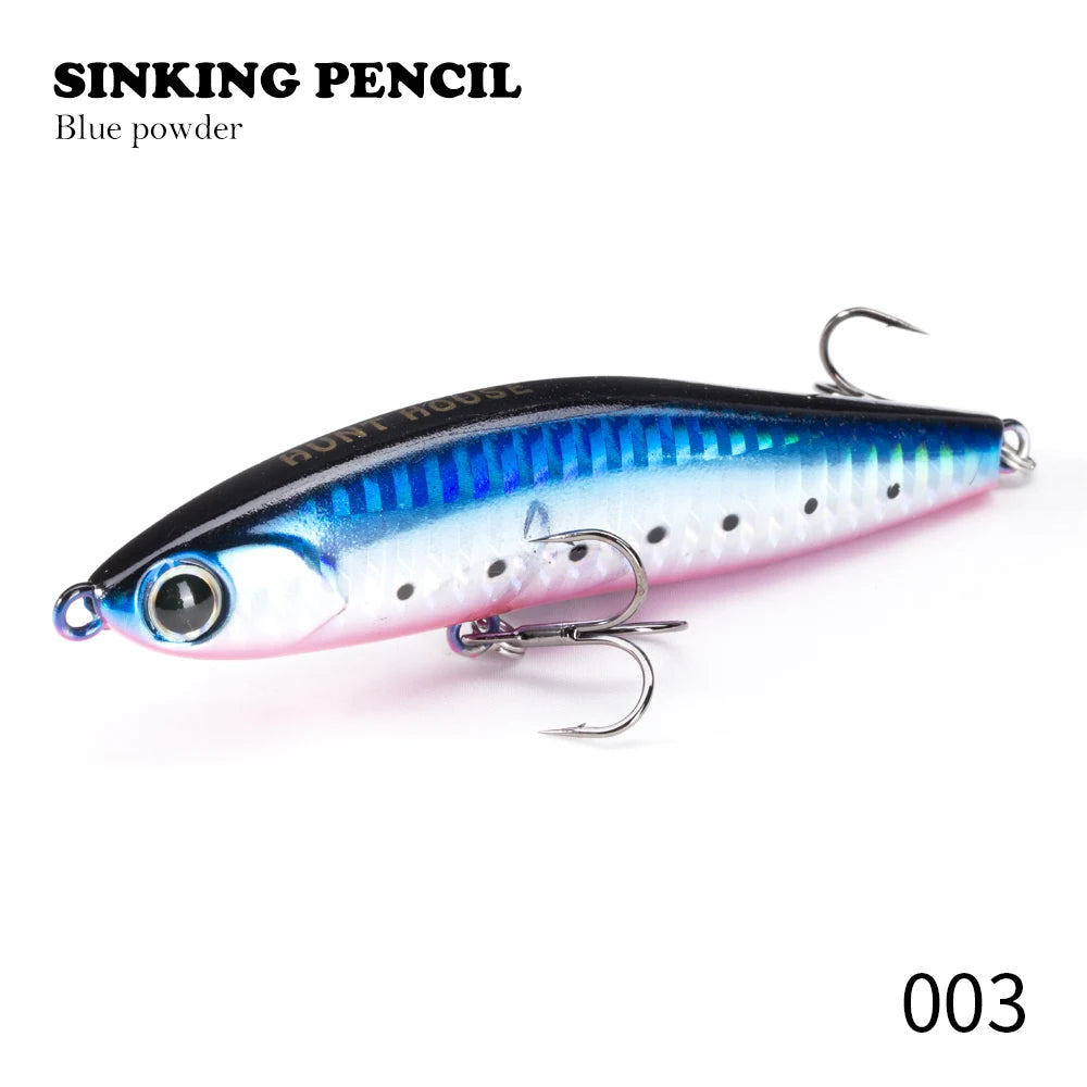 Hunthouse Sinking Lipless Pencil Fishing Lure 70mm/13.5g 95mm/24g Honey Trap